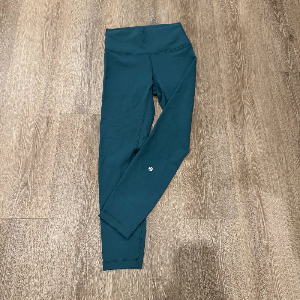 Lululemon Wunder Train High-Rise Leggings – Green Jasper, Size 6 (25")